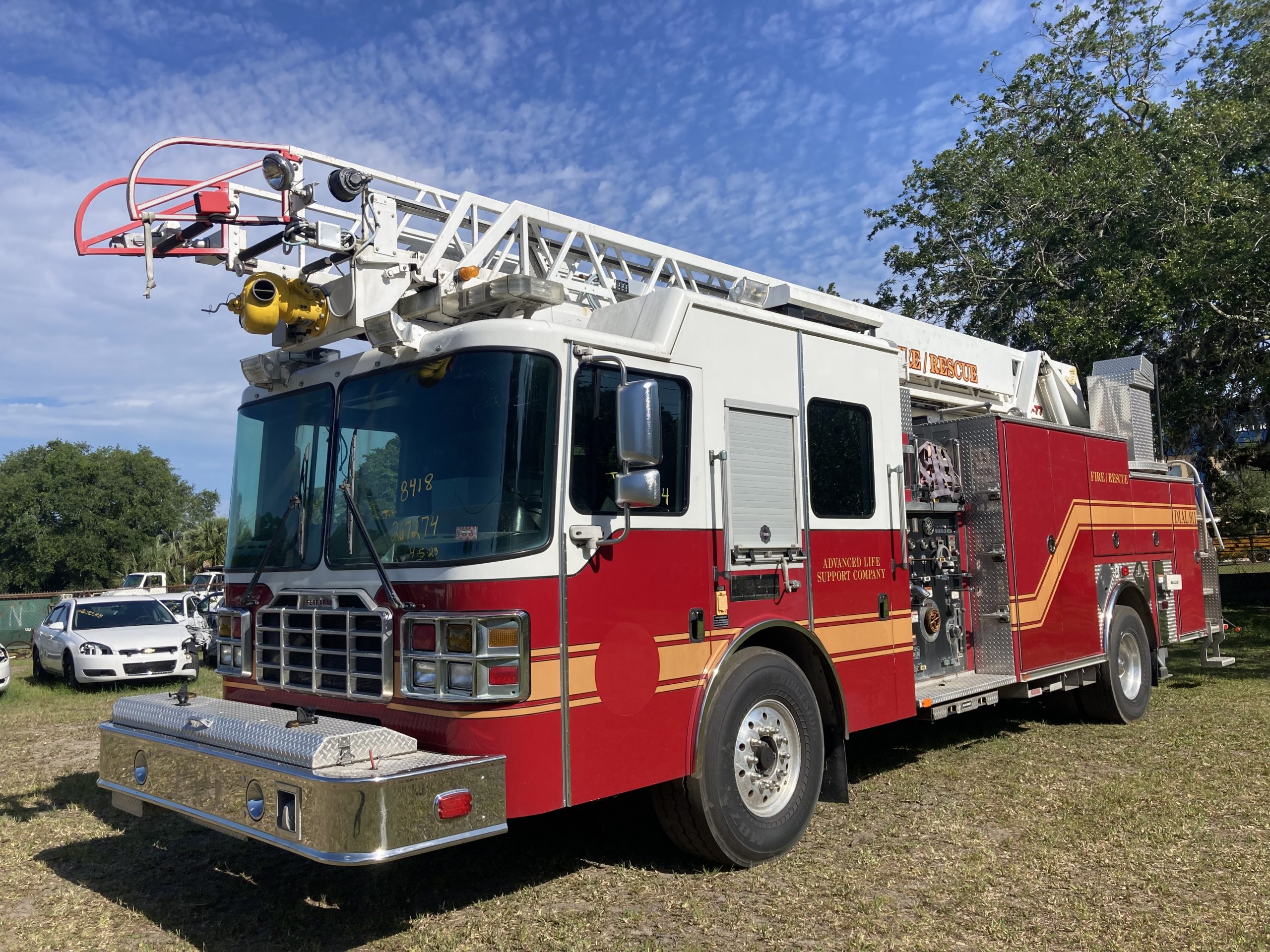 2010 Ferrara 75’ – PENDING Fire Truck For Sale ladder PA 001