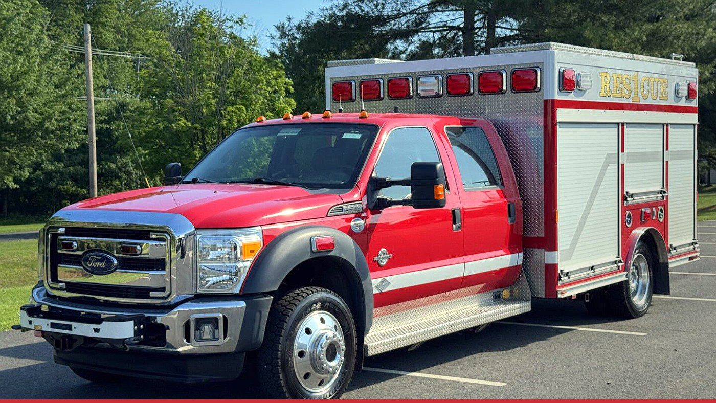 Reconditioned 2014 Ford F-550 Spartan rescue truck for sale, inspected by Fire Truck Center