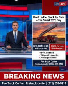 Used ladder truck for sale — reconditioned aerial fire truck ready for 2026